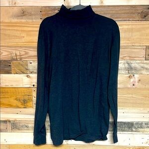 2/$30 Lands’ End Charcoal Color Turtleneck Long Sleeve Soft And Stretchy Top
